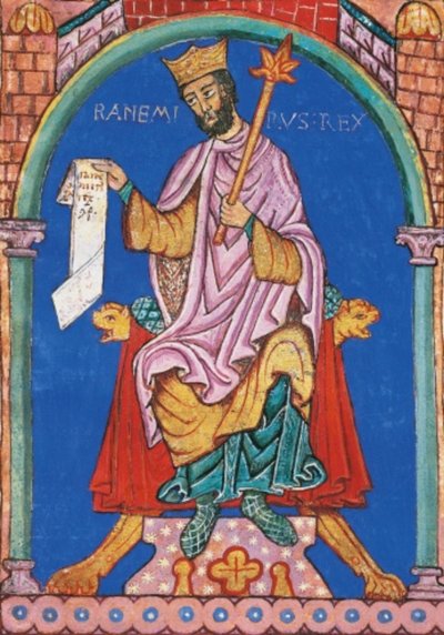 Roi Ramiro II de Leon, miniature tirée de l