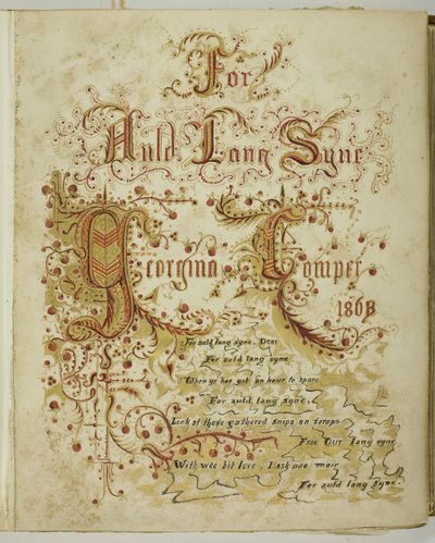 Sans titre [Pour Auld Lang Syne], 1855-1868 - Georgina Cowper