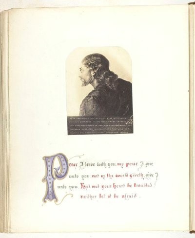 Sans titre [illustration de Jésus avec citation biblique], 1855-68 - Georgina Cowper