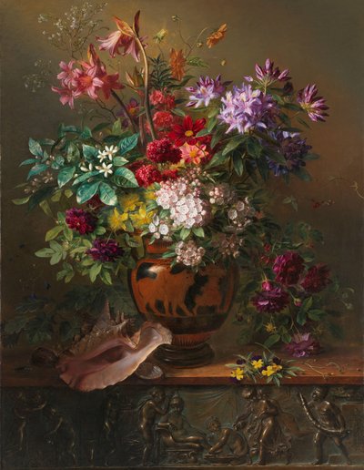 Nature morte avec des fleurs dans un vase grec : allégorie du printemps - Georgius Jacobus Johannes van Os
