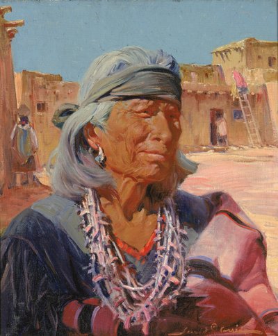 Vieil homme de Zuni, grand prêtre Cacique, 1924 - Gerald Cassidy