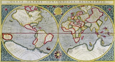 Carte du monde de Mercator (1587) - dans "L