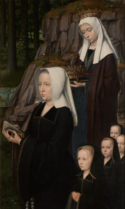 Détail du panneau droit du Baptême du Christ, vers 1502-08 - Gerard David
