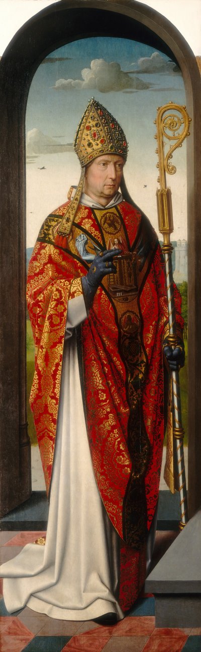 Le retable de Sainte Anne : Saint Nicolas (panneau gauche) - Gerard David