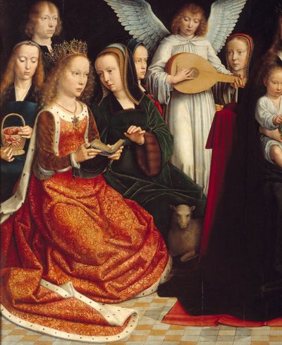 La Vierge parmi les saints (détail) - Gerard David