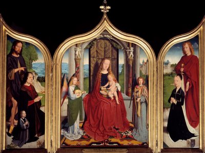 Triptyque de la famille Sedano: au centre la Vierge et l