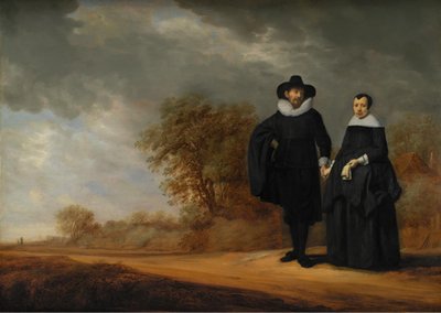 Bourgmestre Cornelis Damasz. van der Gracht et sa femme, Jopken Jacobs, dans un paysage - Gerard Donck