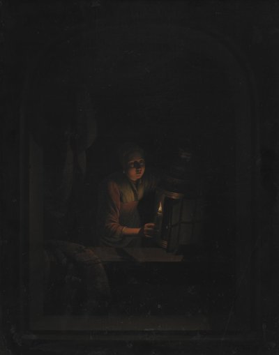 Fille avec une bougie - Gerrit Dou