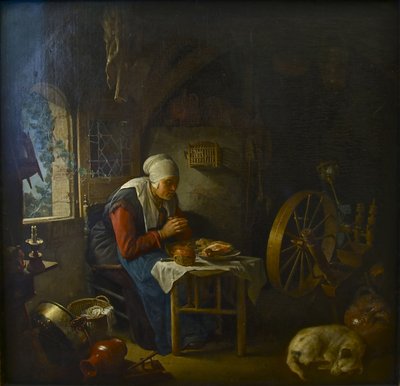 La prière de la fileuse, 1645 - Gerrit Dou