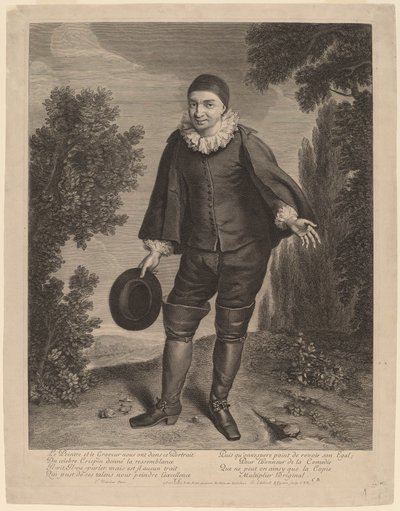 Raimond Poisson en Crispin - Gerard Edelinck after Theodor Netscher