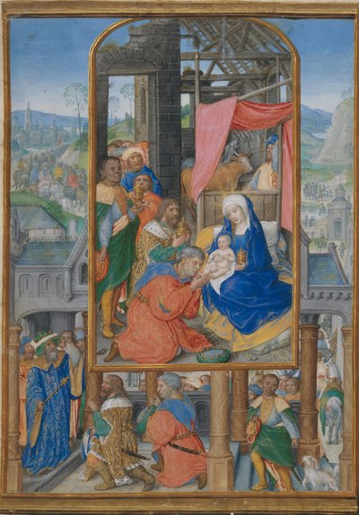 Enluminure de manuscrit avec Adoration des Mages, vers 1515-1525 - Gerard Horenbout
