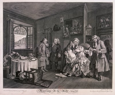Mariage à la mode, Planche VI, 1745 - Gerard Jean Baptiste Scotin