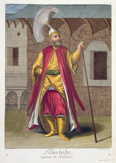 Tchorbadji, capitaine des janissaires, 18e siècle - Gerard Jean Baptiste Scotin