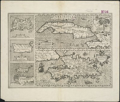 Cuba Insula ; Hispaniola Insula, gravé par Hendrik Hondius, 1633 - Gerard after Mercator