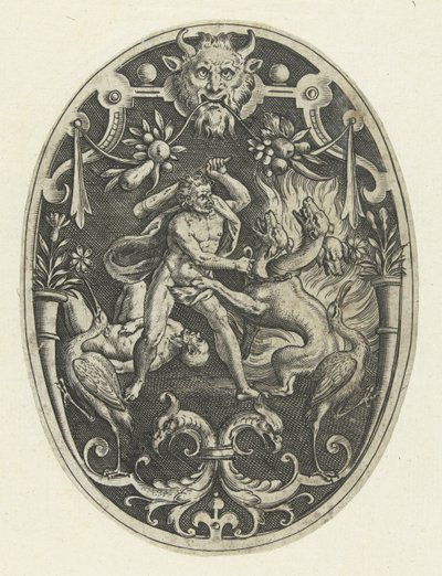 Décoration plane : Hercule tue le monstre Géryon - Gerard de Jode