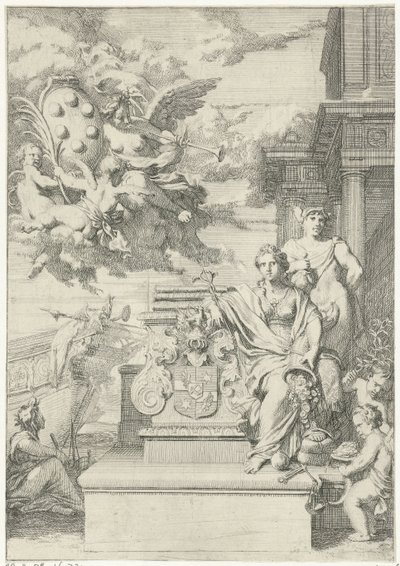 Allégorie sur le commerce et les armoiries des Médicis - Gerard de Lairesse
