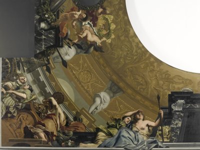 Décoration de plafond en cinq parties pour la grande salle du palais de Soestdijk - Gerard de Lairesse