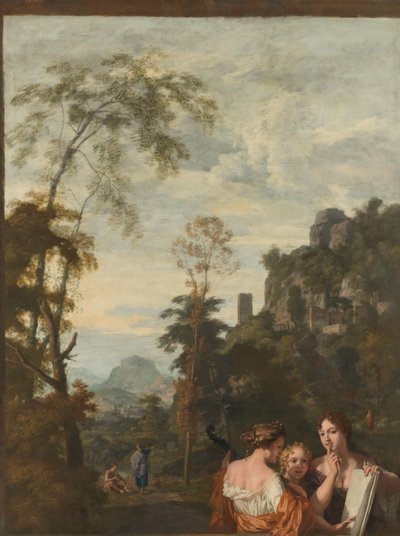 Paysage italien avec trois femmes faisant de la musique - Gerard de Lairesse