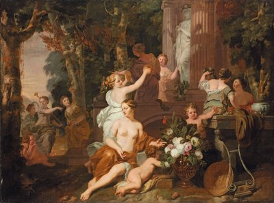 Nymphes et Bacchantes rendant hommage au temple de Flore - Gerard de Lairesse