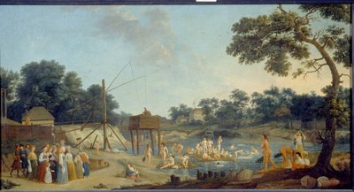 Vue des bains de Serebryanichesky à Moscou - Gerard de la Barthe