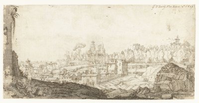 Vue du Pincio depuis le sud-est, Rome - Gerard ter Borch