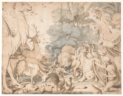 Orphée enchantant les animaux avec sa musique - Gerard ter Borch