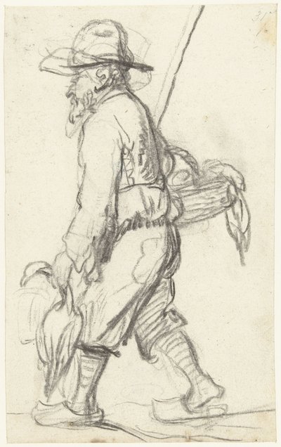 Chasseur avec un panier de canards - Gerard ter Borch (II) (possibly)