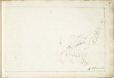 Cheval, vers la droite - Gerard ter Borch (II) (signed by artist)