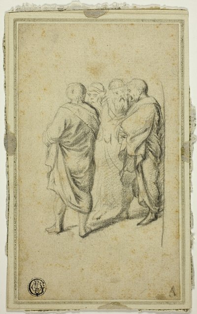 Groupe de quatre hommes en toge - Gerard ter Borch