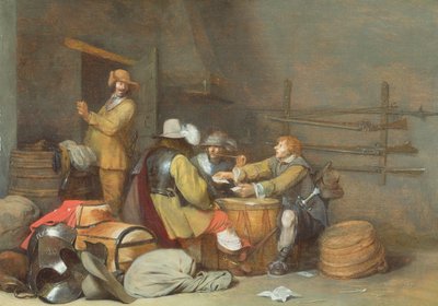 Soldats jouant aux cartes dans une salle de garde - Gerard ter Borch