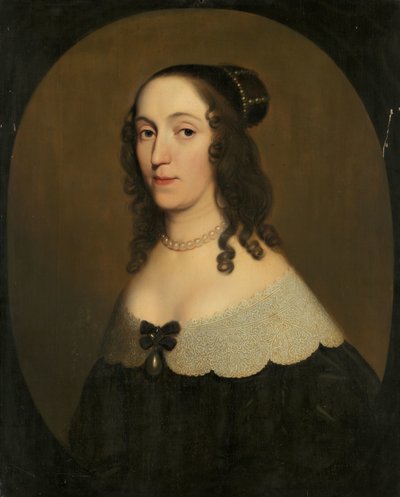 Portrait de Louise Christina (1606-69), comtesse de Solms-Braunfels - Gerard van Honthorst (workshop of)