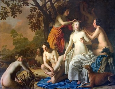 Diane avec ses nymphes - Gerard van Honthorst
