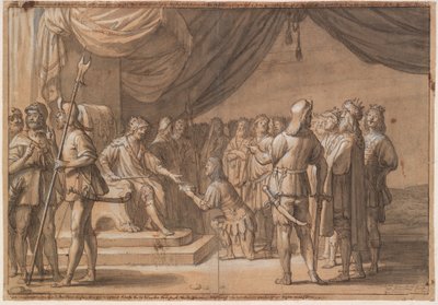Frode Fredegod acclamé par de nombreux rois - Gerard van Honthorst
