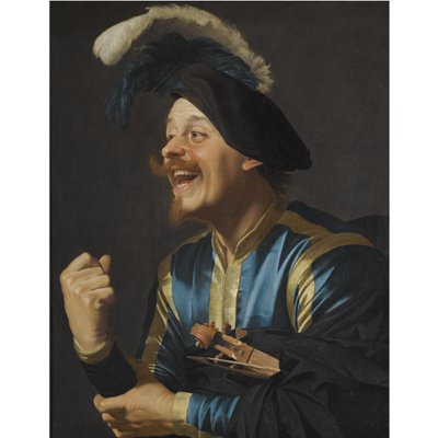 Musicien rieur avec un violon sous le bras - Gerard van Honthorst
