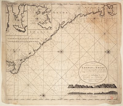 Carte du Golfe de Guinée, Afrique, début du XVIIIe siècle - Gerard van Keulen