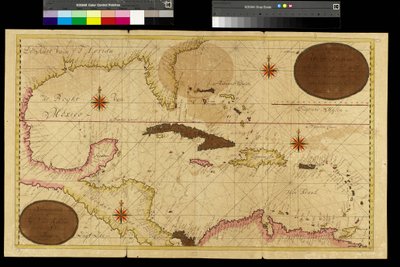 Carte des Antilles, Mer des Caraïbes, Antilles - Gerard van Keulen