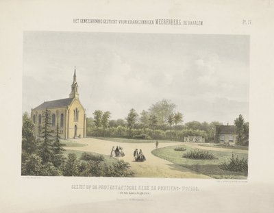 Église et loge du portier derrière Meerenberg - Gerardus Johannes Bos
