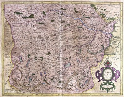 Bavière, Allemagne (gravure) - Gerardus Mercator