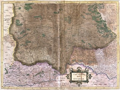 Bavière, Allemagne (gravure) - Gerardus Mercator