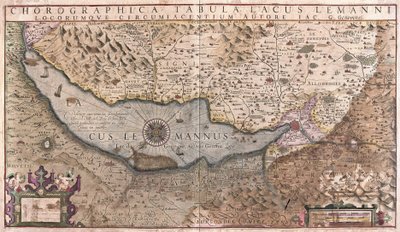 Lac Léman, Suisse (gravure) - Gerardus Mercator
