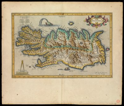 Islandia, par Gerardus Mercator avec privilège, vers 1595 - Gerardus Mercator
