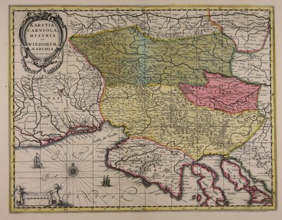 Karstia, Carniola, Histria et Windorum marchia - Gerardus Mercator