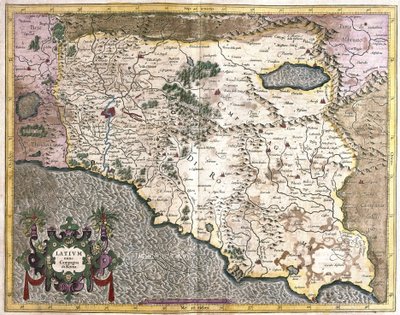 Latium, Italie (gravure) - Gerardus Mercator