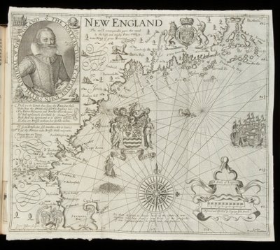 Carte de la Nouvelle-Angleterre, de Historia Mundi: ou Atlas de Mercator, Londres, 1635 - Gerardus Mercator