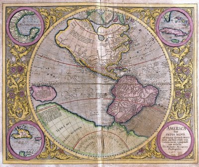Amérique du Nord et du Sud et Nouvelle-Guinée - Gerardus Mercator