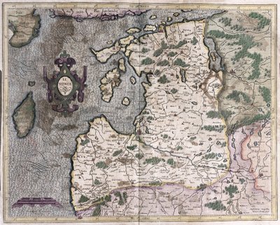 Région baltique nord, Riga, Lettonie (gravure) - Gerardus Mercator