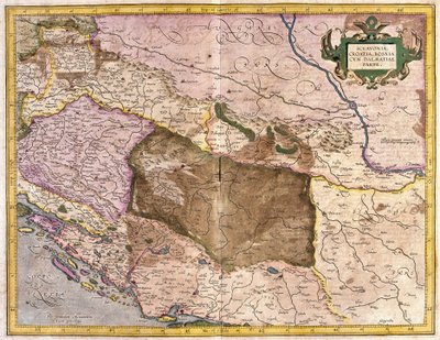 Sclavonie, Croatie, Bosnie et Dalmatie (gravure) - Gerardus Mercator