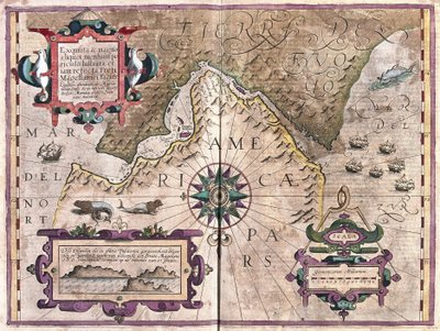 Détroit de Magellan (gravure) - Gerardus Mercator