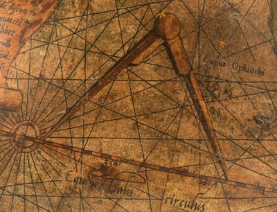 Globe terrestre, détail de l