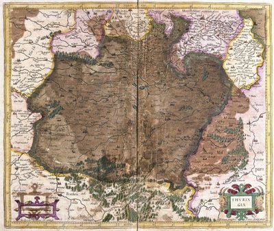 Thuringe, Allemagne (gravure) - Gerardus Mercator